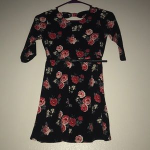 Black Flowered Dress